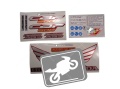 Honda CBF 600 S 2007 2009 red fooqs motorcycle decals aufkleber oem prats original color code paint samolepky adesivi adesivo 2