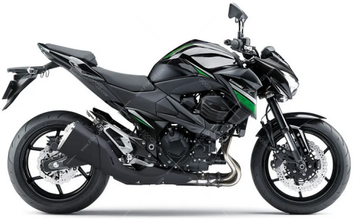 Kawasaki Z 800 2017 green black fooqs motorcycle stickers oem autocollants adesivi naklejki nalepky adhesivos nálepky oem original