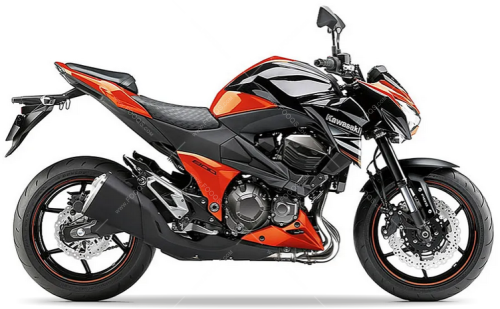 Kawasaki Z 800 2014 2015 orange 17L fooqs motorcycle decals aufkleber oem autocollants adesivi naklejki nalepky adhesivos nálepky oem original