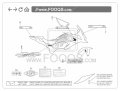 Honda NC 700 X 2012 2013 white fooqs naklejki motor stickers oem parts adesivos de moto NHA66 color code paint aufkleber