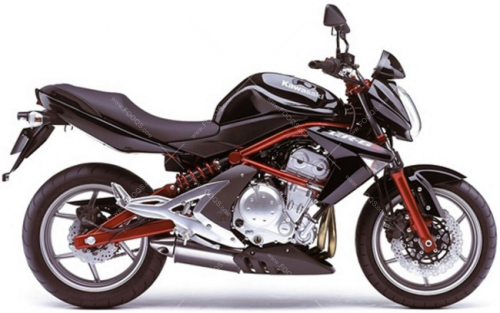 Kawasaki er 6n 2006 black transparent fooqs motorcycle decals aufkleber 1