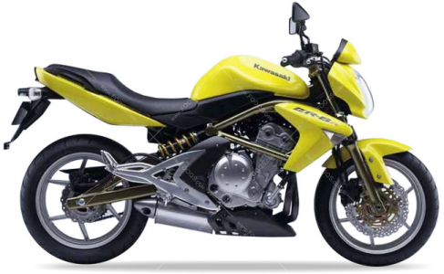 Kawasaki er 6 n 2005 2008 yellow fooqs motorcycle decals aufkleber oem autocollants adesivi naklejki nalepky adhesivos nálepky oem original