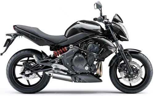 Kawasaki er 6 n 2010 black matt fooqs motorcycle stickers adesivos de moto H8 color code 2