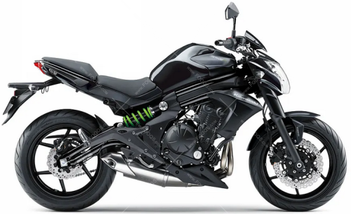 Kawasaki Er 6N 2014 black fooqs motorcycle decals aufkleber oem autocollants adesivi naklejki nalepky adhesivos nálepky oem original 660 2