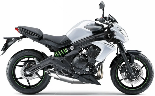 Kawasaki Er 6N 2014 white 25Y fooqs motorcycle decals aufkleber oem autocollants adesivi naklejki nalepky adhesivos nálepky oem original