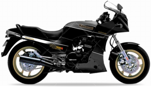Kawasaki GPZ 900 R 1999 schwarz Aufkleber Fooqs.com