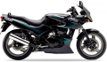 Kawasaki gpz 500 s 1998 2001 black green fooqs naklejki motodecals stickers aftermarket nalepky