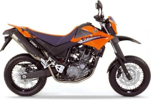 Yamaha XT 660 X 2007 orange fooqs naklejki stickers motorcycle decals aufkleber 1