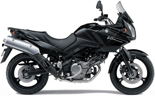 Suzuki DL 650 V strom 2007 black fooqs motorcycle decals aufkleber 1
