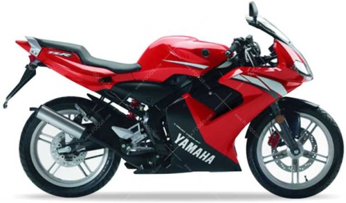 Yamaha TZR 50 2003 red fooqs naklejki motostickers decals replica motorcykel stickers oem original