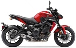 Yamaha MT 09 2019-2020 rosso adesivi
