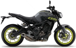 Yamaha MT 09 2016 grigio giallo fluo adesivi