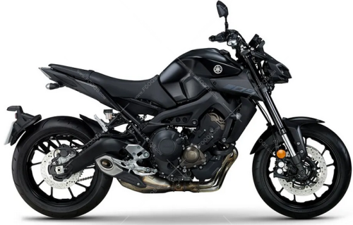 Yamaha MT 09 2019 2020 dark grey naklejki motostickers autocollants aufkleber oem adesivi adhesivos