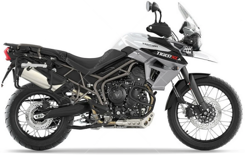 Triumph Tiger 800 XCA 2016 2017 white fooqs naklejki stickers decals aufkleber oem paint parts color code adesivi adesivo autocollants