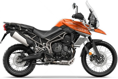 Triumph Tiger 800 XCA 2018 2019 2020 orange naklejki fooqs naklejki stickers decals aufkleber oem paint parts color code adesivi adesivo autocollants