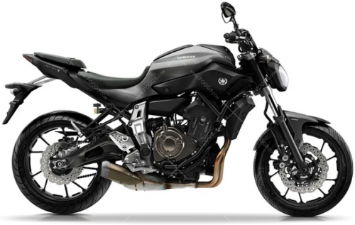 Yamaha MT 07 2014 mat grey naklejki fooqs motostickers decals aufkleber adesivi autocollants adhesivos