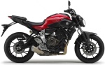 Yamaha Mt 07 2014 rosso adesivi