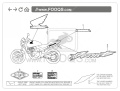 Honda CB 600 F Hornet 2002 2004 blue fooqs motorcycle decals aufkleber oem autocollants adesivi naklejki nalepky adhesivos nálepky