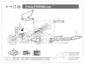 Honda CB 600 F Hornet 2002 2004 yellow fooqs motorcycle decals aufkleber oem autocollants adesivi naklejki nalepky adhesivos nálepky 1