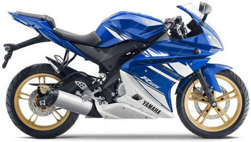 Yamaha YZF 125 R 2010 blue metallic 13 fooqs naklejki stickers oem decals aufkleber adesivi autocollants original nalepky