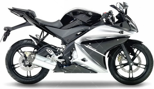 Yamaha YZF 125R 2008 black fooqs naklejki stickers oem decals aufkleber adesivi autocollants original nalepky 1