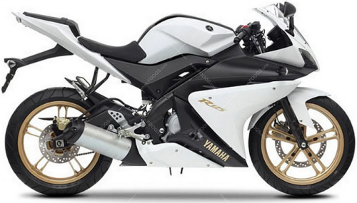 Yamaha YZF 125R 2012 2013 white 3 MWM3 fooqs naklejki stickers oem decals aufkleber adesivi autocollants original nalepky