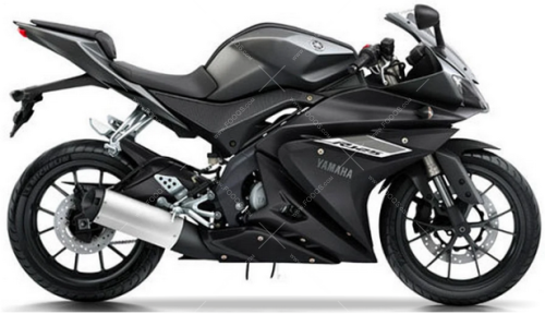 Yamaha YZF 125R 2016 matt grey 3 MNM3 fooqs naklejki stickers oem decals aufkleber adesivi autocollants original nalepky 1