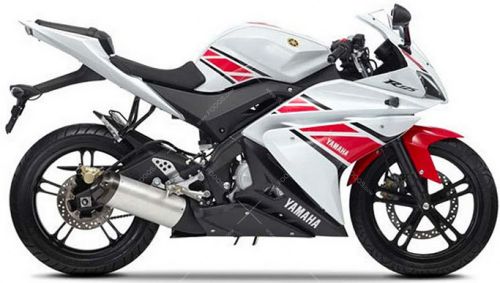 Yamaha YZF 125R 2012 white 1 BWC1 fooqs naklejki stickers oem decals aufkleber adesivi autocollants original nalepky