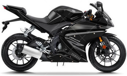 Yamaha YZF 125 R 2017 2018 dark grey 6 MDNM6 fooqs naklejki stickers oem decals aufkleber adesivi autocollants original nalepky 1