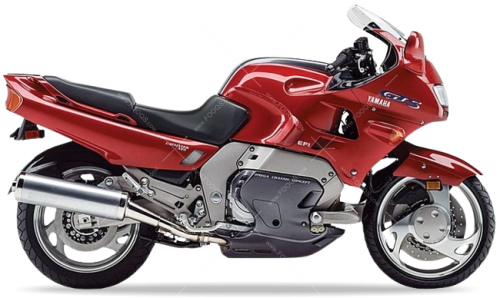 Yamaha GTS 1000 1993 1994 Dark Red 2 fooqs naklejki stickers decals adesivo autocollants
