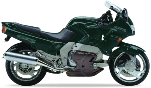 Yamaha GTS 1000 1995 1996 Dark Green 2 naklejki fooqs naklejki stickers decals aufkleber original