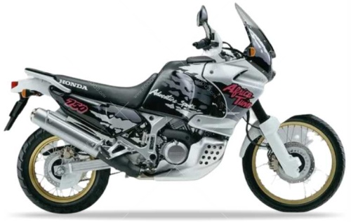 Honda XRV 750 Africa Twin 1994 black NH1E silver fooqs naklejki motor sticker motorfiets oem autocollants adesivi naklejki nalepky adhesivos nálepky
