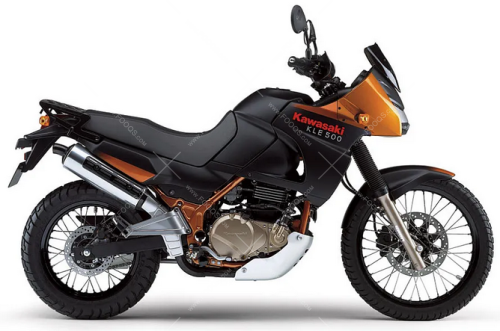 Kawasaki KLE 500 2005 2007 black 739 fooqs naklejki motor stickers motorcykel stickers motostickers decals replica