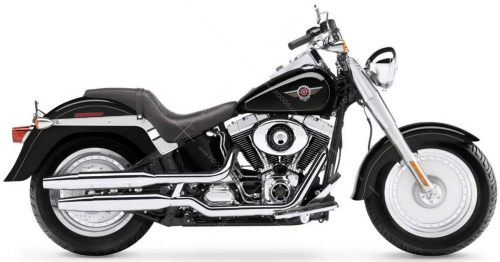 Harley Davidson Fat Boy 2004 black silver fooqs stickers aufkleber naklejki autocollants adesivi