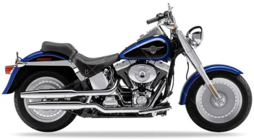 Harley Davidson Fat Boy 2004 blue black fooqs stickers aufkleber naklejki autocollants adesivi