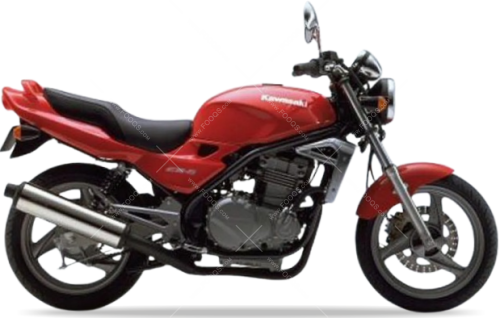 Kawasaki ER 5 1997 2000 Red B1 fooqs naklejki stickers decals aufkleber oem paint parts color code adesivi adesivo autocollants