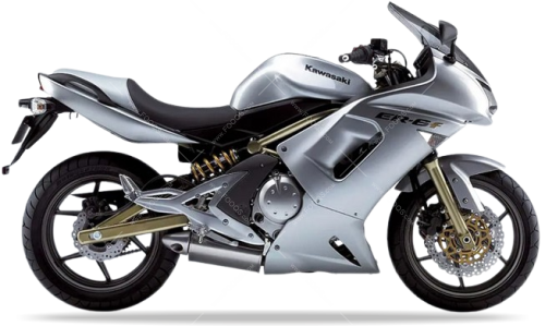 Kawasaki ER 6F 2006 Silver Type 2 474 fooqs naklejki stickers decals aufkleber oem paint parts color code adesivi adesivo autocollants
