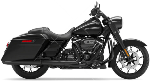 Harley Davidson Road King 2017 black transparent fooqs naklejki motorcycle decals aufkleber