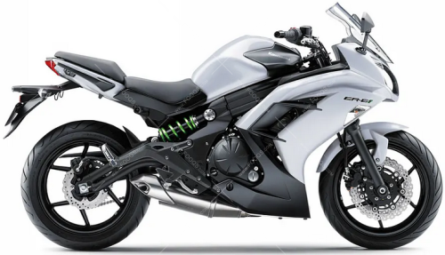 Kawasaki ER 6F 2015 White 40X fooqs naklejki stickers decals aufkleber oem paint parts color code adesivi adesivo autocollants