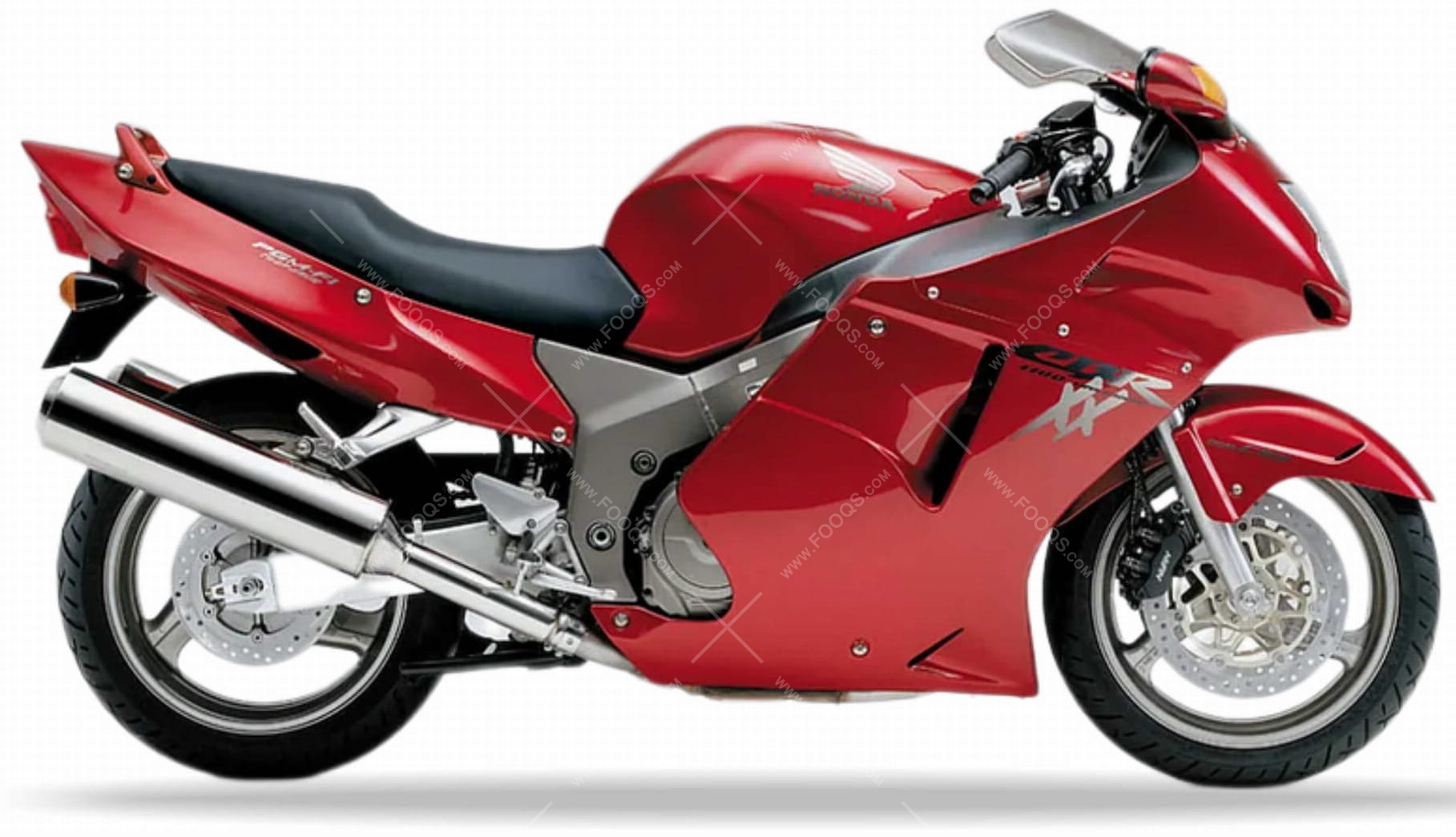 thumbnail image 2 of CBR 1100 XX Side Fairing Decals - Custom Graphite & Red Stickers - Vinyl Graphics 2 of 6
