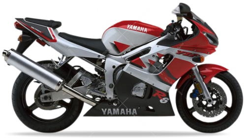 Yamaha YZF R6 1999 White Red fooqs naklejki stickers decals aufkleber adesivi adesivo autocollants