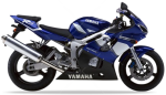 Yamaha YZF R6 2001 blue C RJ03 naklejki