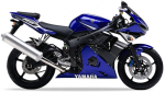 Yamaha YZF R6 2003 bleu 5SL1 RJ05 autocollants