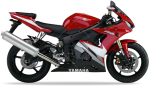 Yamaha YZF R6 2005 red RJ09 naklejki
