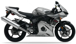 Yamaha YZF R6 2004 USA argent 5SLK RJ05 autocollants