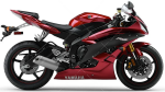 Yamaha YZF R6 2007 dark red RJ11 naklejki