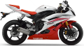 Yamaha YZF R6 2007 White Red fooqs naklejki stickers decals aufkleber adesivi adesivo autocollants