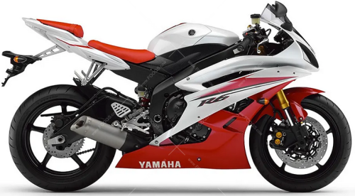 Yamaha YZF R6 2007 White Red fooqs naklejki stickers decals aufkleber adesivi adesivo autocollants