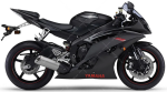 Yamaha YZF R6 2008 black mat RJ15 naklejki