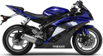 Yamaha YZF R6 2009 bleu RJ15 autocollants